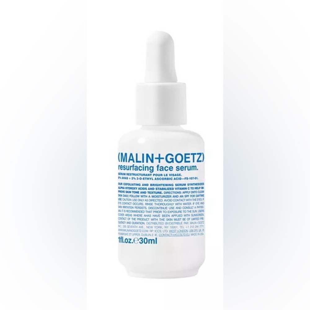 MALIN+GOETZ Resurfacing Face Serum Anti-Aging 1oz/30ml Full Size; NIB $70 MSRP
